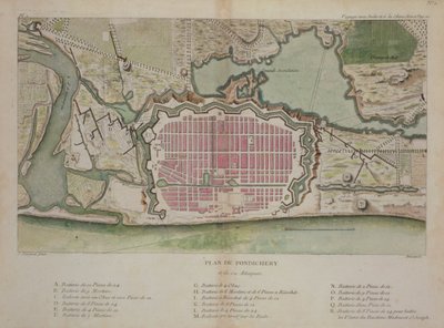 Plan von Pondicherry, aus 